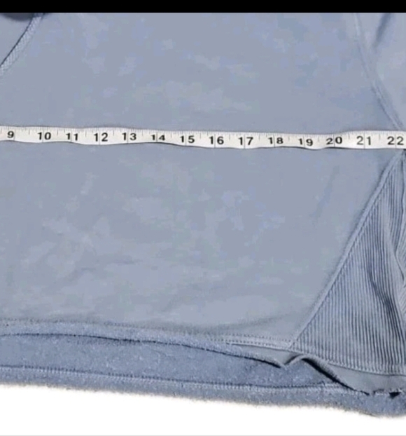 American Eagle Grayish Blue Pullover Hoodie Sz L Womans Casual Cotton Blend 💵 - Picture 7 of 10